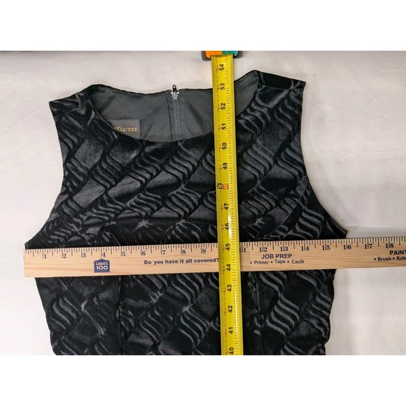 Vtg Black Velvet Dress Holiday Dropwaist Gatsby Old Money Whimsigoth Event A007 - Picture 8 of 9